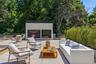 1300 sf rooftop terrace with wood burning fireplace
