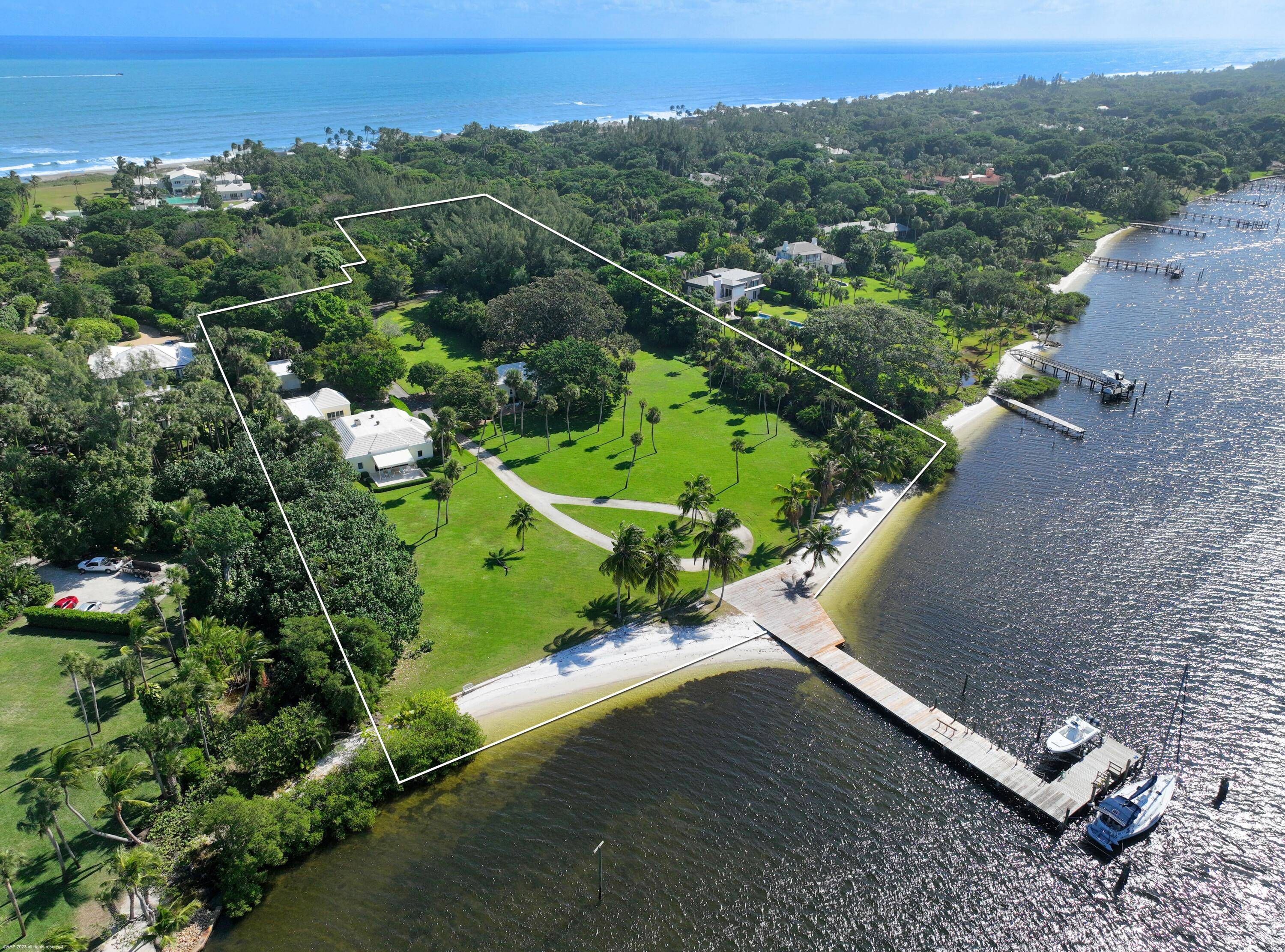 This is a rare opportunity to own one of the premier Intracoastal properties on Jupiter Island.