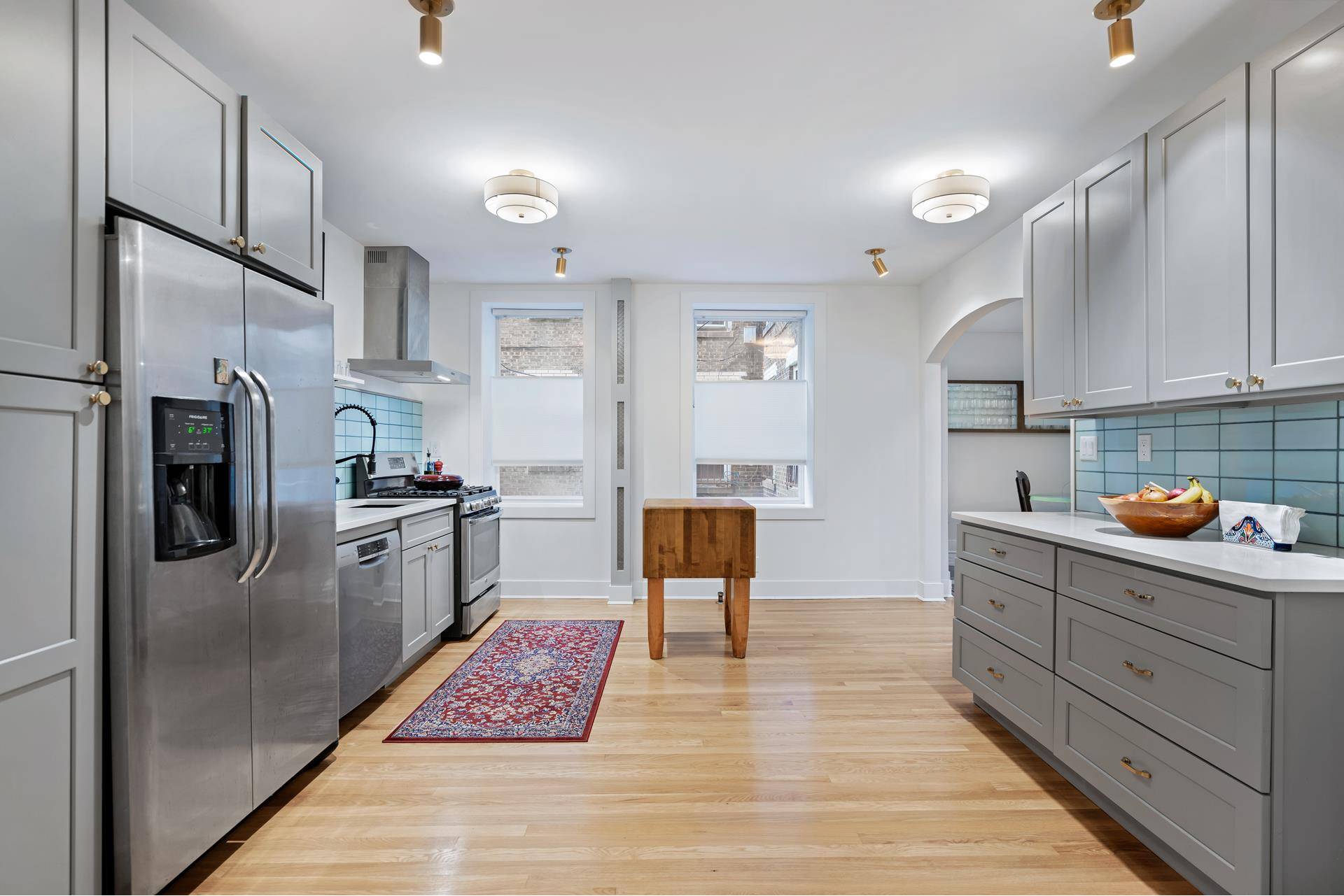 Move in ready amp ; recently renovated, spacious 1100 sq ft approx two bedroom in Landmarked Grand Concourse building with sleek kitchen and bath.
