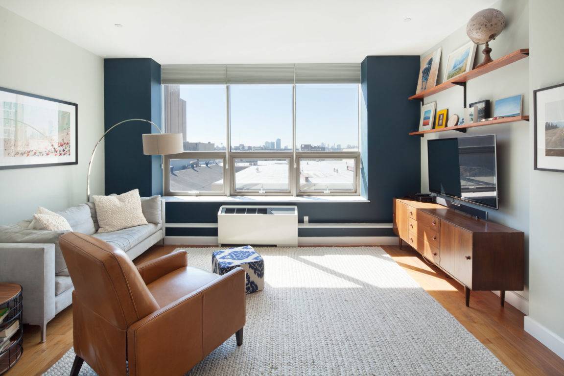 Sun drenched south facing convertible 1BR 1BA available at The Powerhouse !