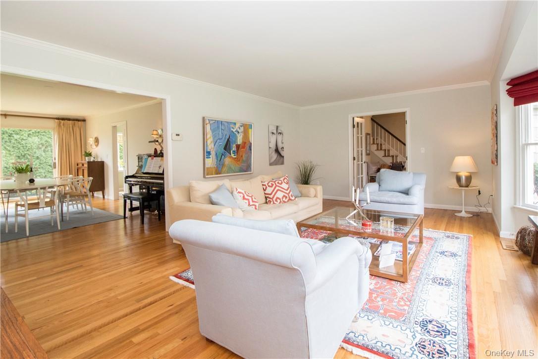 Living room-can see flow from front hall and into dining room