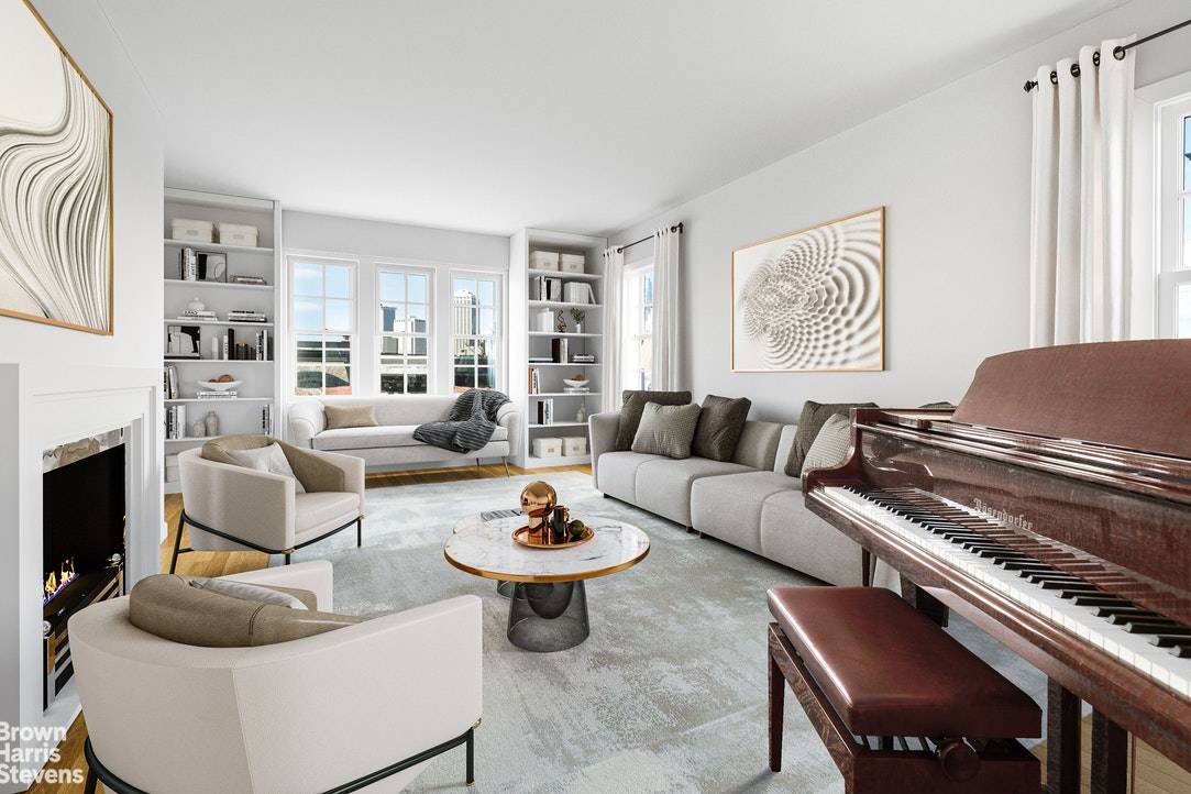 Captivating and Classic 4 bedrooms, 4 baths in the Brooklyn Heights' premiere iconic building.