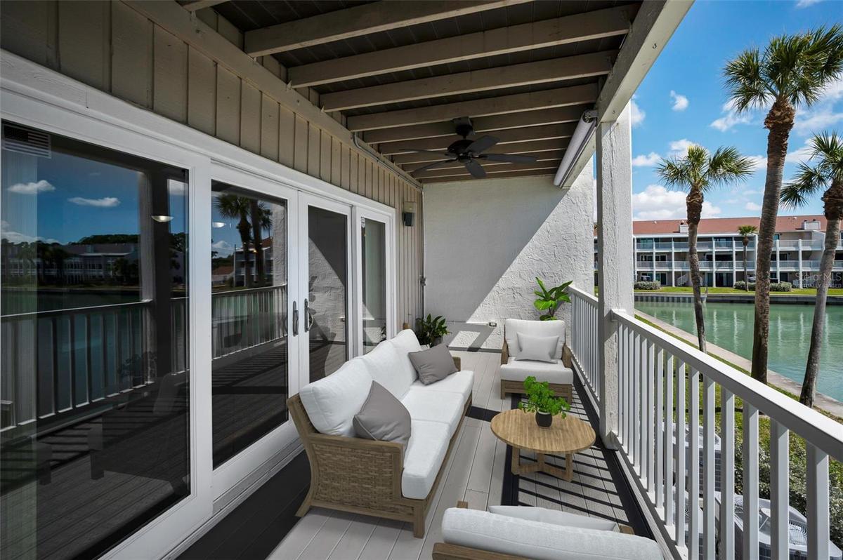 Virtually staged Balcony