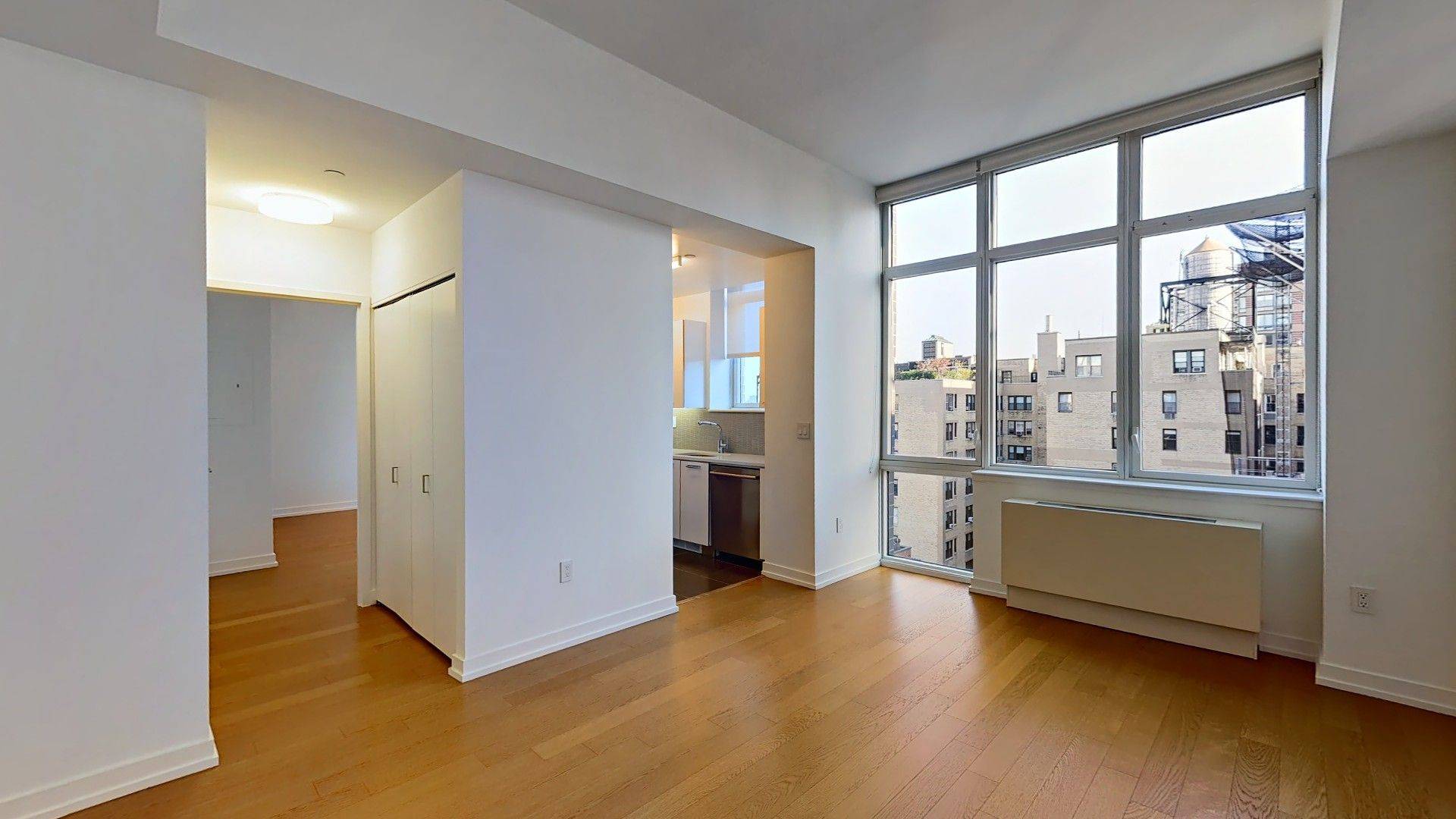Bright 1 bedroom with open North views.