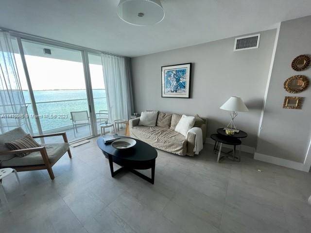 Amazing direct water views from all rooms in this 2 bedroom, 2 bathroom Furnished unit at Saint Louis Condominium in the exclusive Brickell Key.