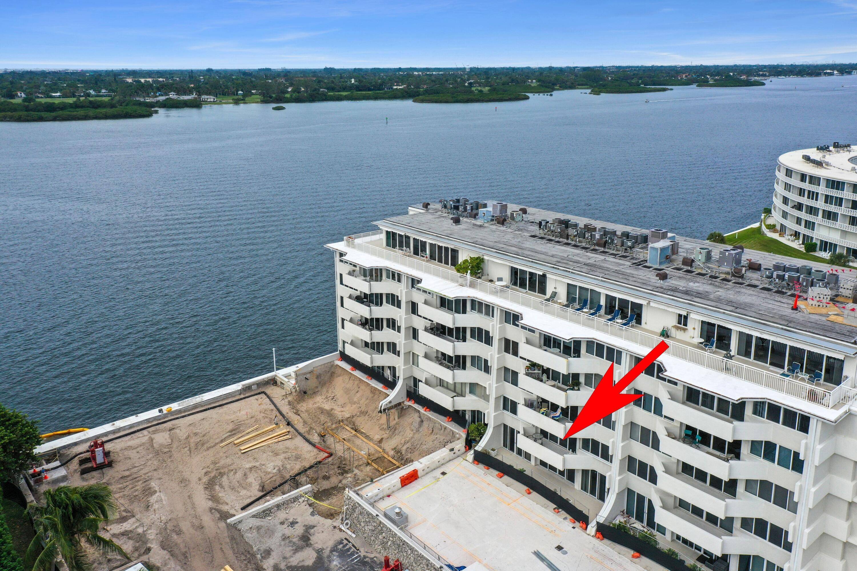 Split floorpan 2 2 with magnificent Intracoastal views overlooking what will soon be a new resort style pool and landscaping.