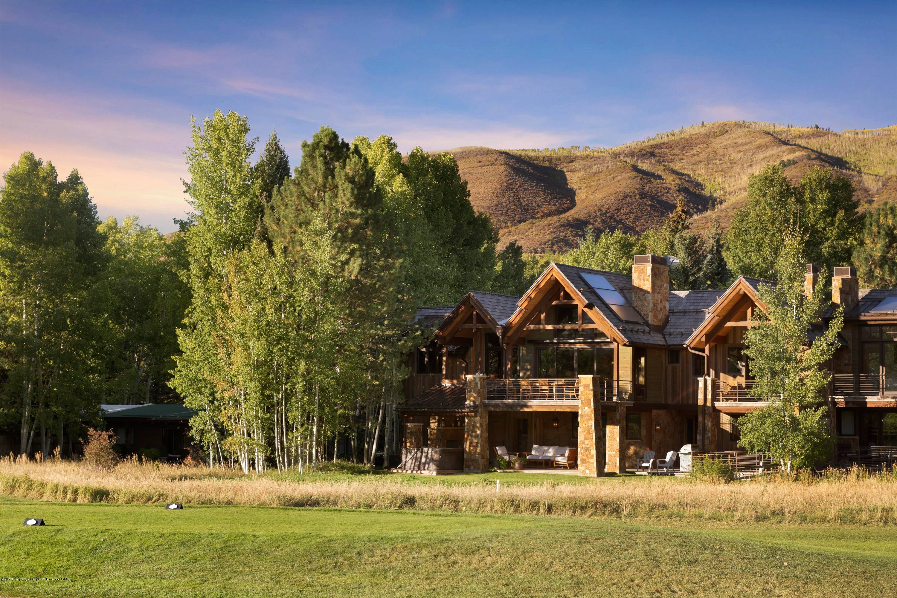 This gorgeous mountain home, located on the Aspen Championship Golf Course, offers unparalleled views of Pyramid Peak, Aspen Highlands, Buttermilk, and Independence Pass.