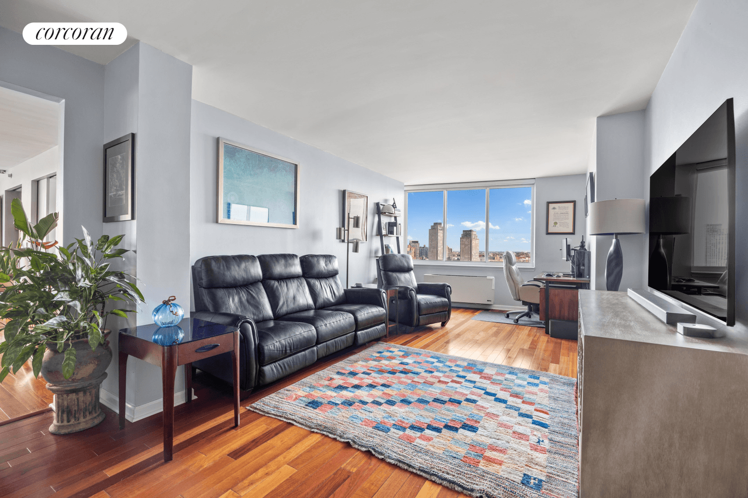 As you step through the door of Unit 29F G at Citylights, an abundance of natural light welcomes you, streaming through multiple oversized windows and enriching the warm tones of ...