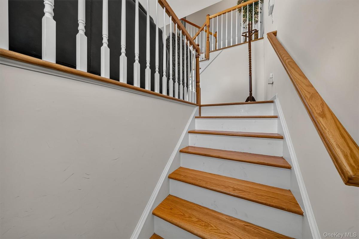 Enter up a a few steps to your main living area.