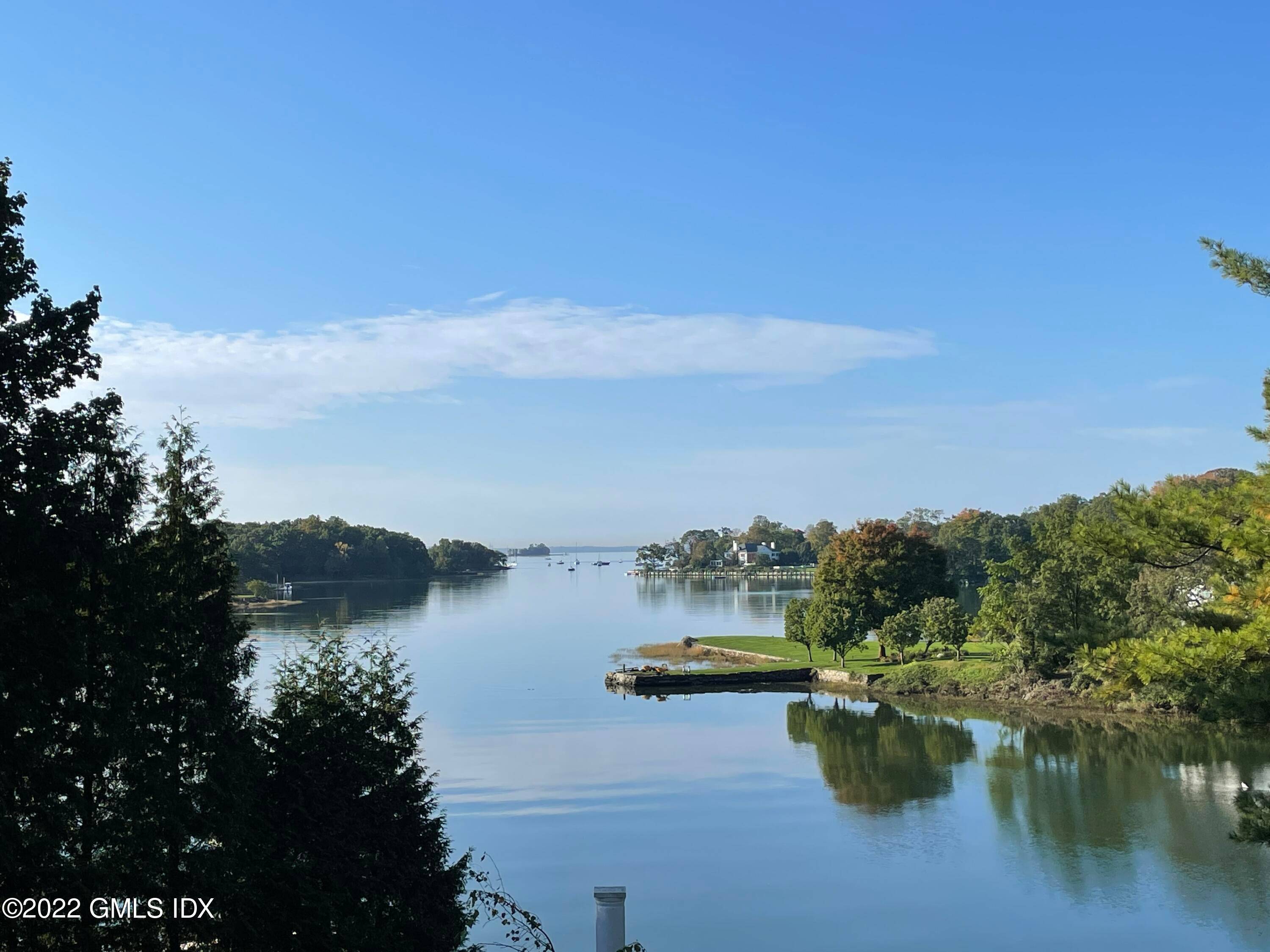 Capturing magnificent light and striking water vistas, this resort like aerie sits high above Indian Harbor on 292' of private water frontage with a waterside entertaining deck, boathouse and floating ...
