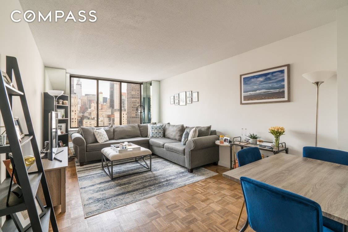 North facing one bedroom, one bathroom apartment with incomparable Empire State Building views from both living room and bedroom.