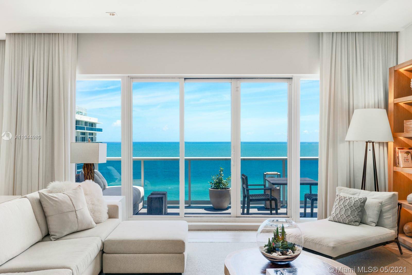 Enjoy the sounds of the ocean in your direct ocean view trophy Penthouse located at 1 Hotel Homes, South Beach !