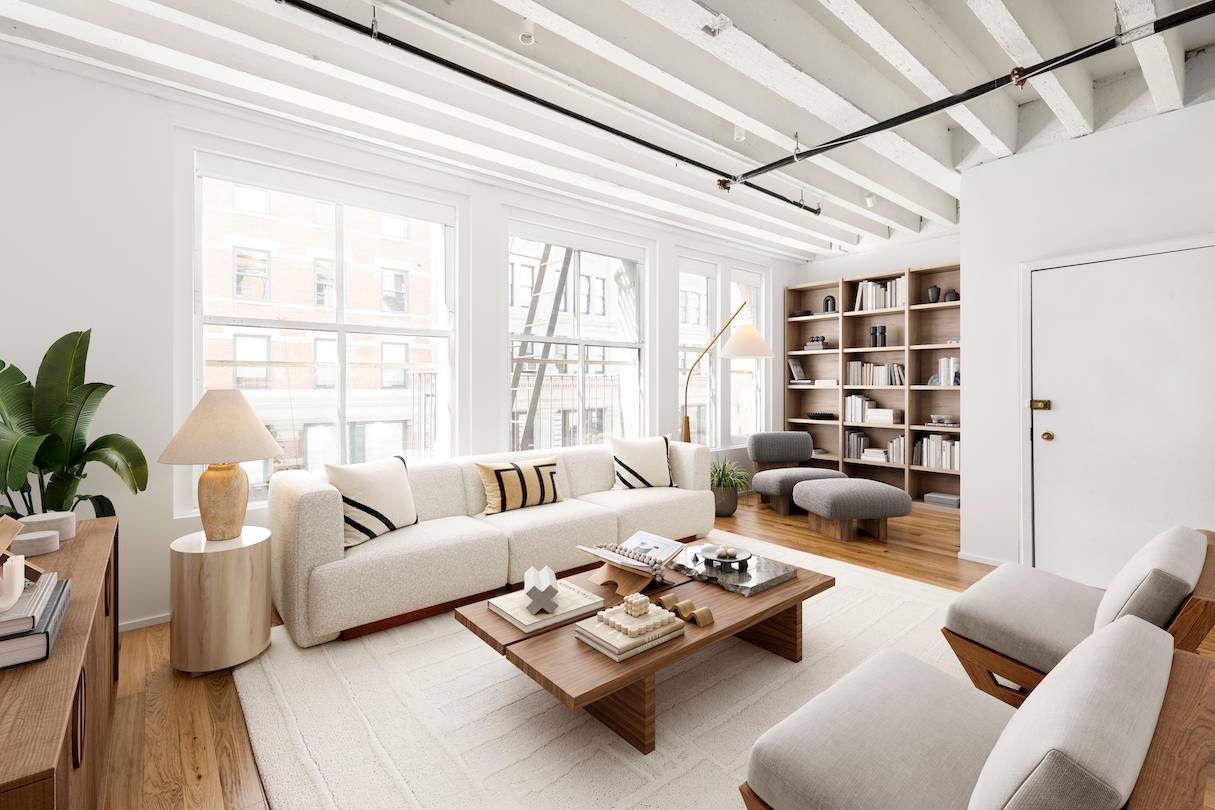 Sun Drenched Tribeca Loft w Low Monthlies and Chic Finishes Nestled on the most coveted cobblestone street in prime Tribeca, this incredible 2 bedroom, 2 bathroom floor through condo offers ...