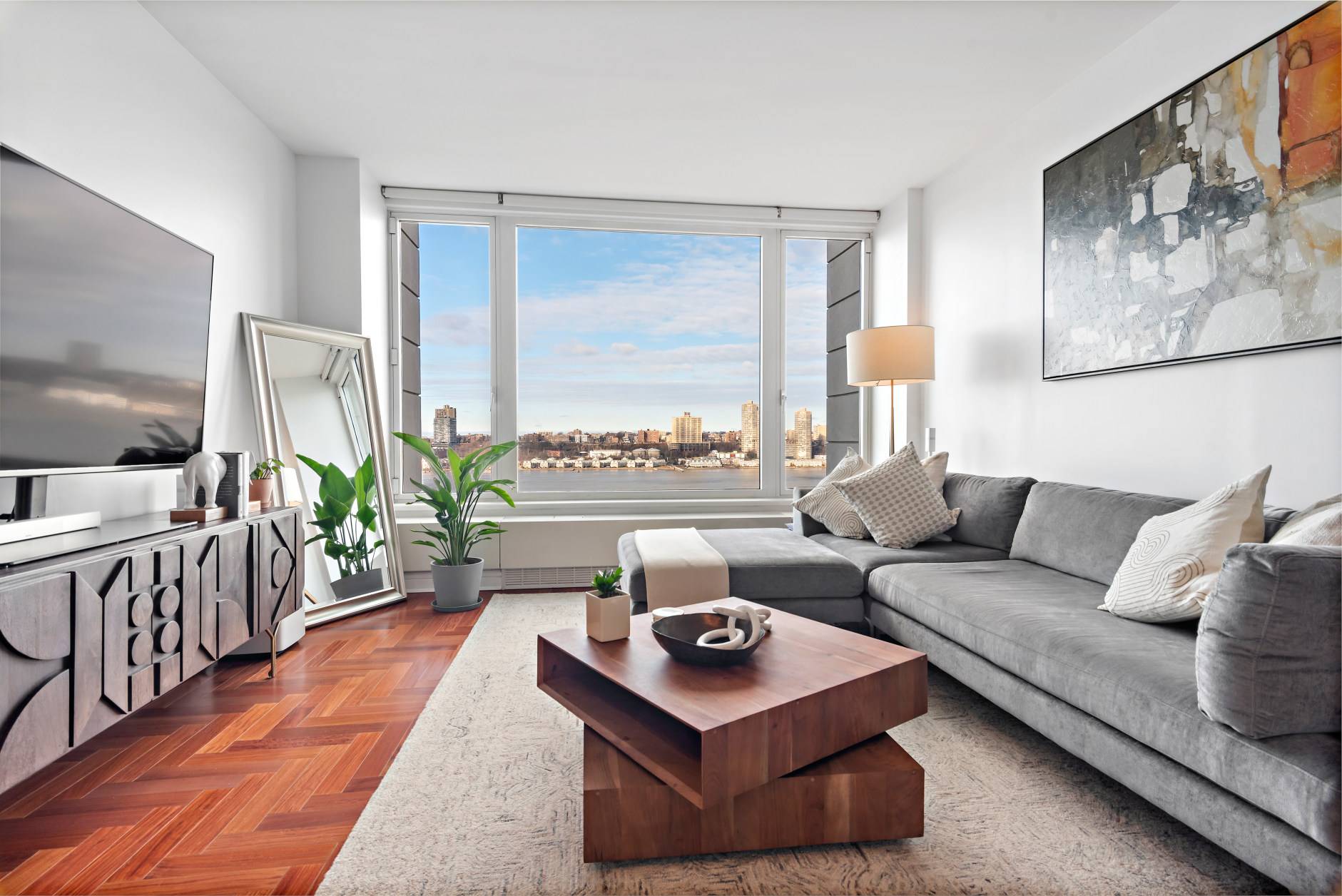You now have the rare opportunity to live in one of the most sought out largest one bedroom apartments with Scenic Hudson River Views in the luxurious 240 Riverside Blvd.