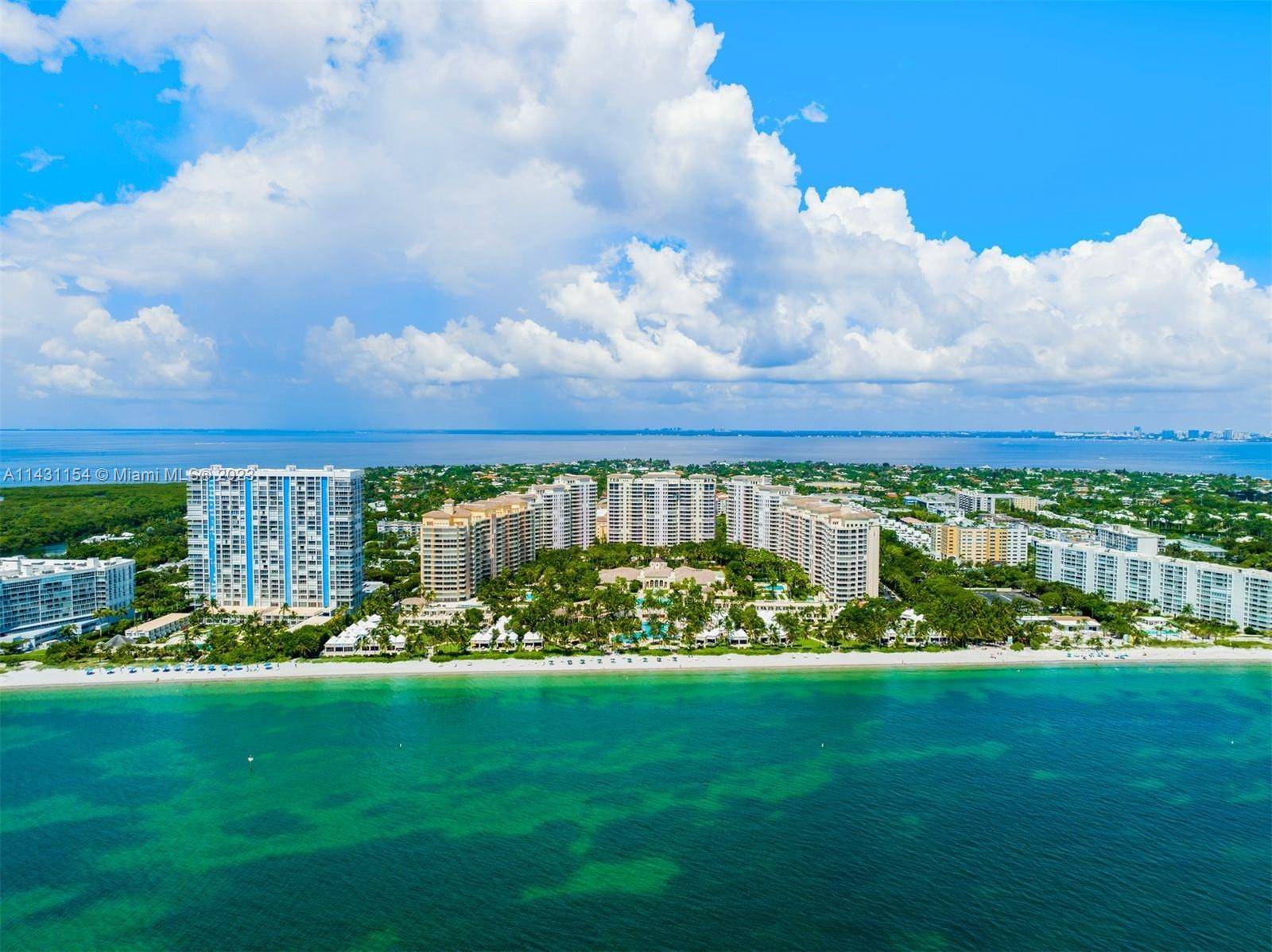 Luxury living in this exquisite Key Biscayne, Florida condominium with breathtaking see forever views stretching across the Atlantic Ocean, Biscayne Bay, and pristine beaches from the 15th floor.