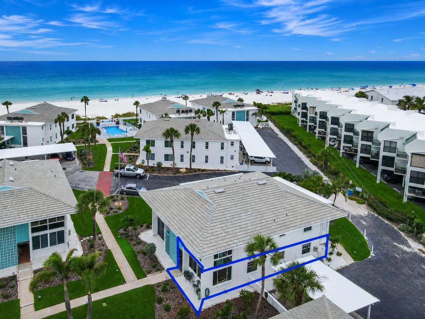 Beach Front Condo facing private beach access