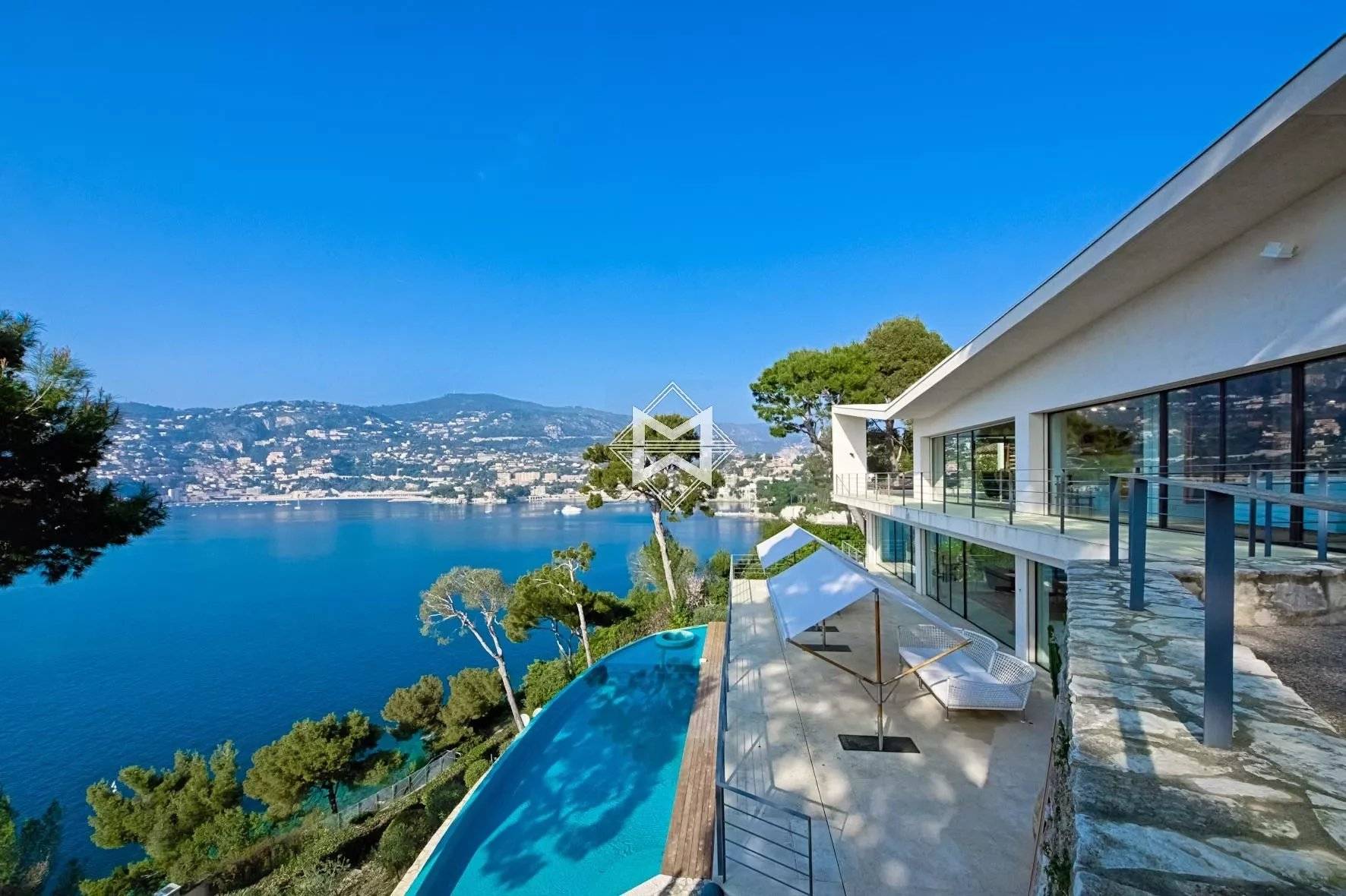 on the west side of Cap-Ferrat, superb contemporary style villa