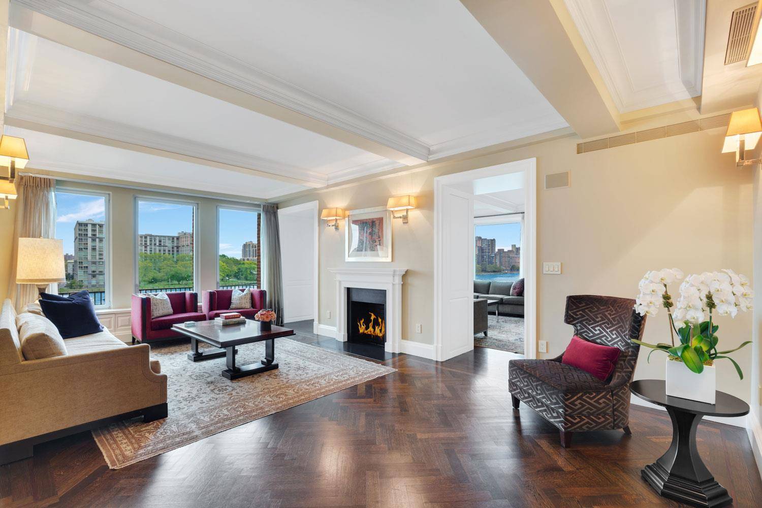 Meticulously designed and lavishly appointed, this sprawling mint condition residence overlooking the East River offers its residents the quintessential comfort, elegance, luxury and sophistication.