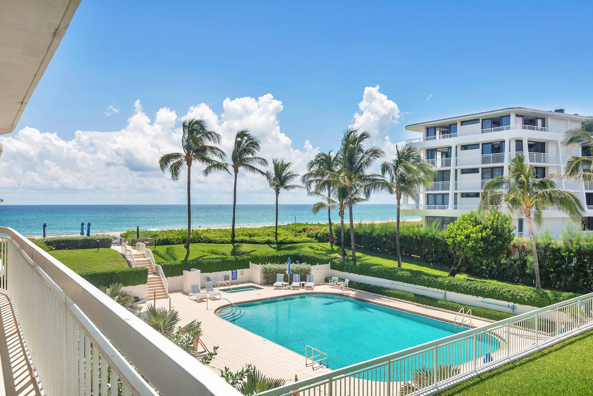 Private and exclusive oceanfront condo with 2 car garage parking.