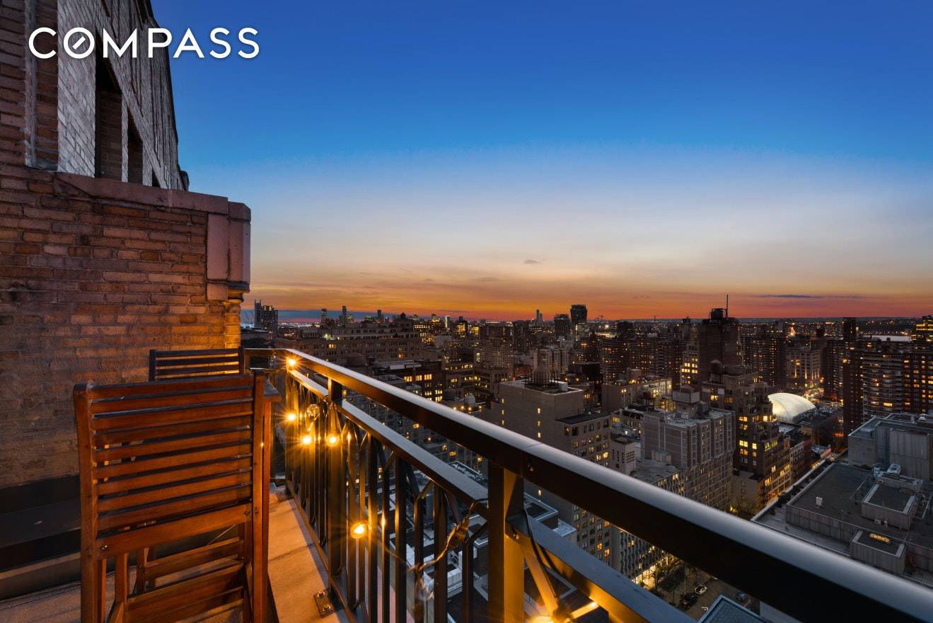 Penthouse D is a huge one bedroom duplex apartment with 11 foot ceilings and a private 252 square foot terrace offering unobstructed views west to the Hudson River and beyond ...