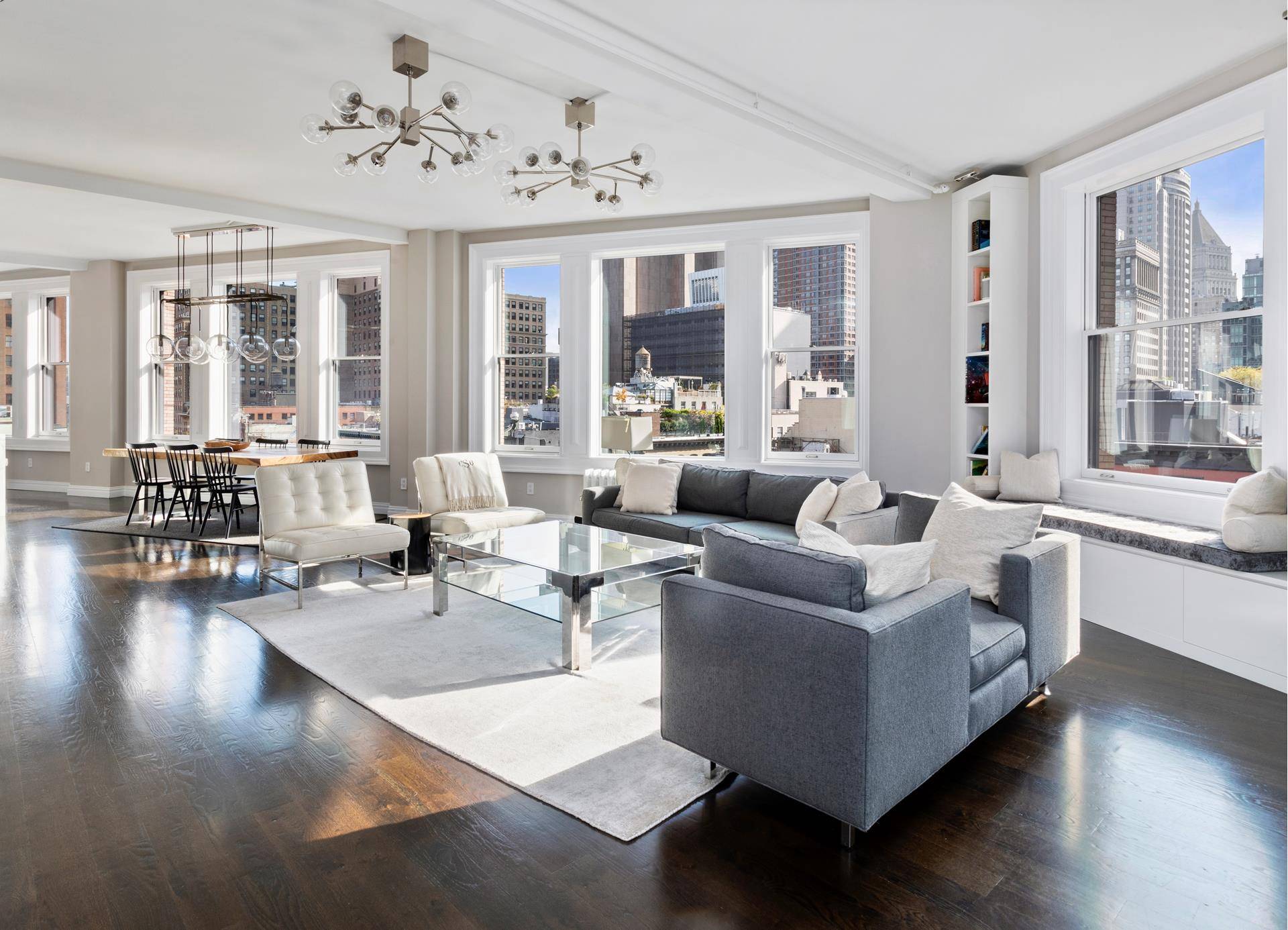 The 8th Floor at 1 Hudson Street is a beautifully renovated approximately 2, 000SF 3 Bed, 2.
