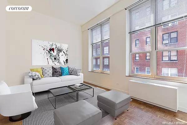 AVAILABLE MAY 1 ! This luxury studio apartment has 13' ceilings and many layout options.