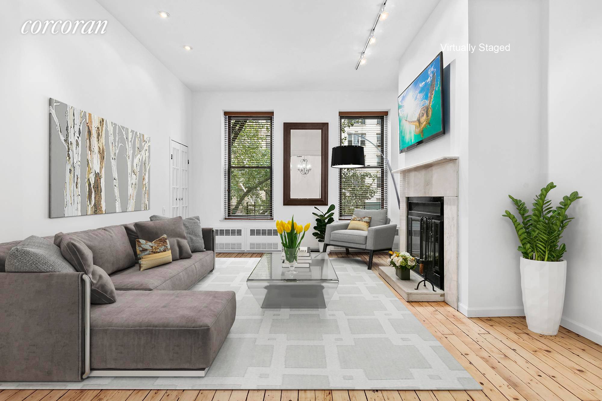 Have it all in this outstanding 3 Bedroom 2 bath parlor floor through with wood burning fireplace and large private terrace which is a true oasis in the bustling city.