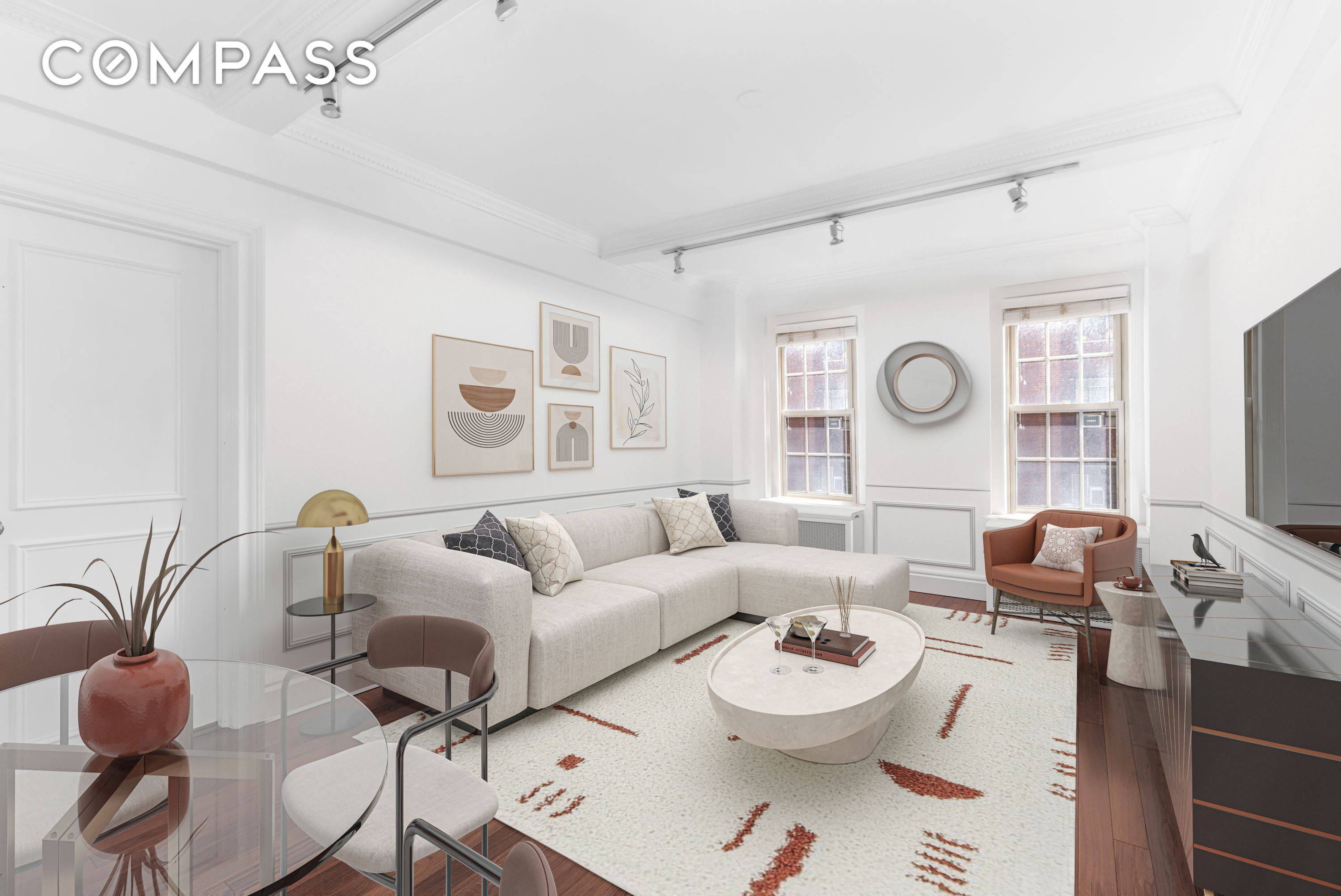 THIS PRISTINE, OVERSIZED SPLIT 2 BEDROOM 2 BATHROOM HOME OFFERS ROOM TO SPRAWL IN THE THE HEART OF GREENWICH VILLAGE !