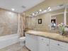 Updated Bathroom with shower/tub combination.
651 Okeechobee Blvd., Unit #1002, West Palm Beach, FL. City Place Tower Condominium. For Sale.