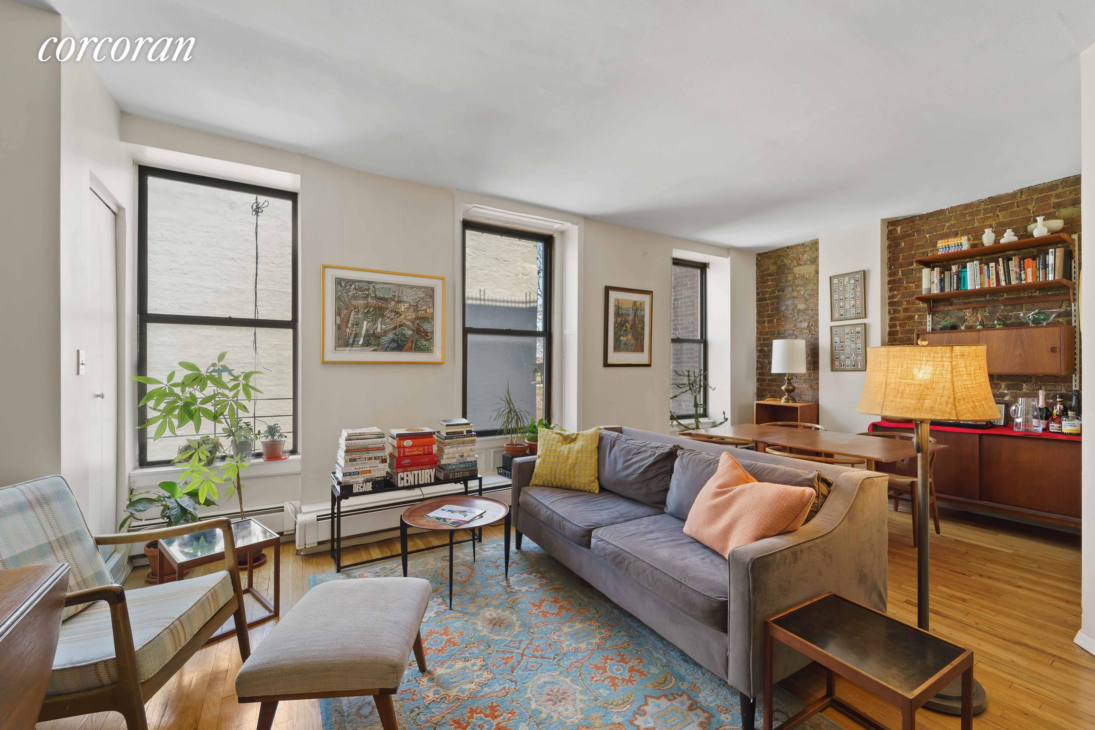 On a picturesque block in prime Fort Greene, lies this endlessly charming and well proportioned 2 bedroom co op.