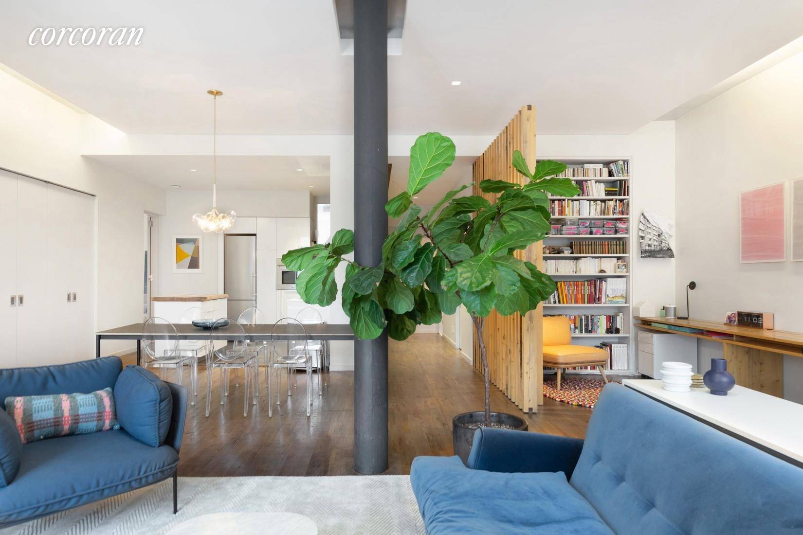 One of a kind, award winning designer loft brought to market for the first time at the Landmarked Eagle Warehouse, at 28 Old Fulton Street, overlooking Pier 1 of Brooklyn ...