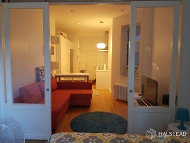 Just 1 flight up unfurnished or partly furnished 1 bedroom apartment in the heart of Greenwich Village.