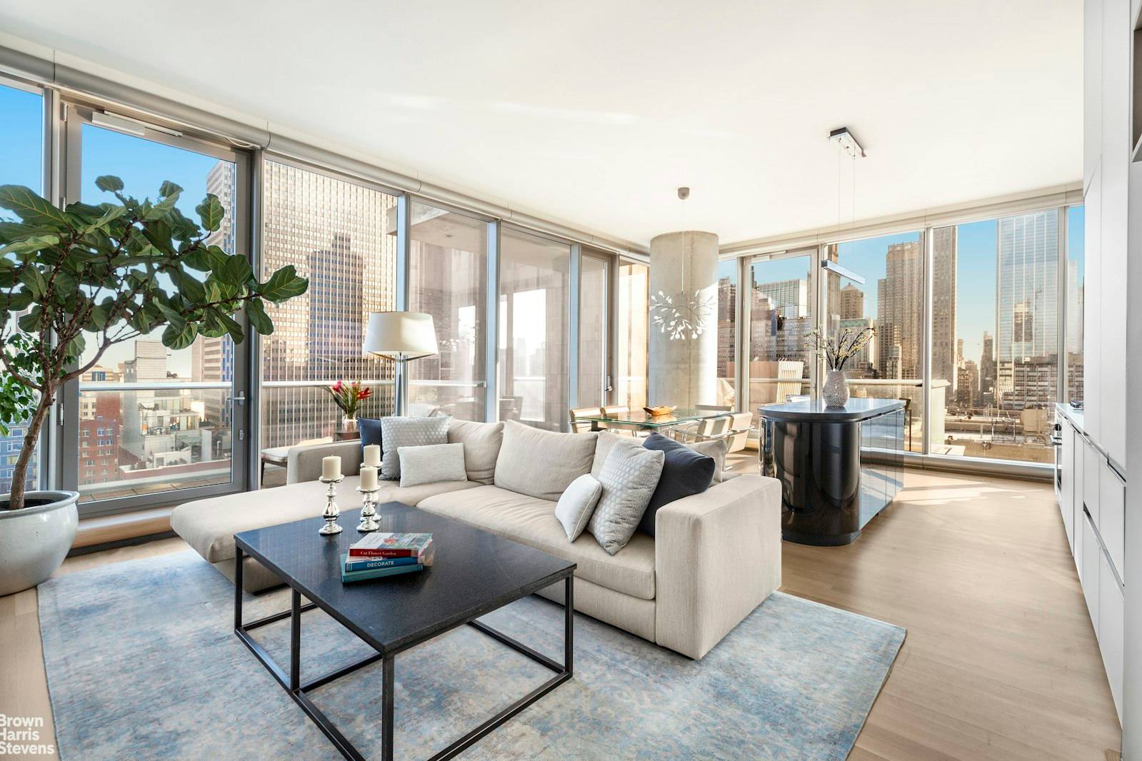 Breathtaking views of the downtown skyline and river greet you in this masterfully crafted condo by Herzog amp ; de Meuron.
