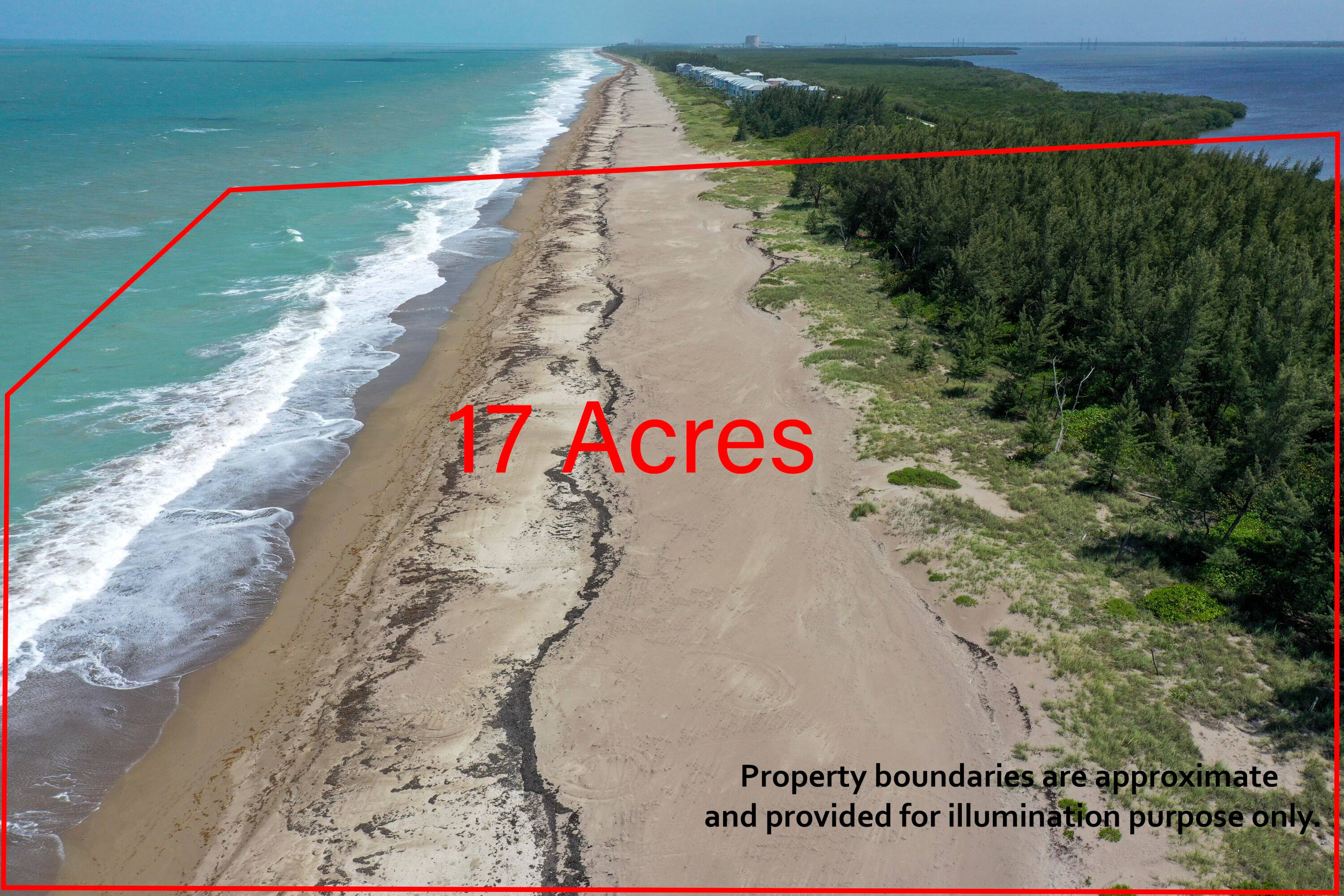 700 feet of combined oceanfront composed of two parcels 17 acres total on South Hutchinson Island.