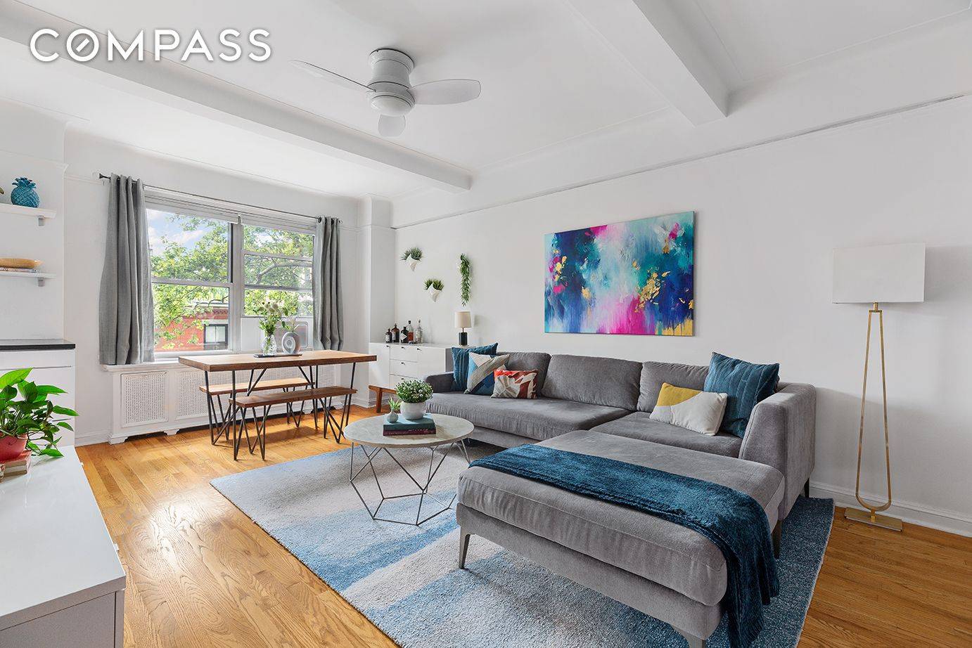 Spacious, renovated, and south facing sunny 1 bedroom coop Brooklyn Heights most iconic full service building, The Remsen, a lovingly maintained 1929 building with stunning marble facade.