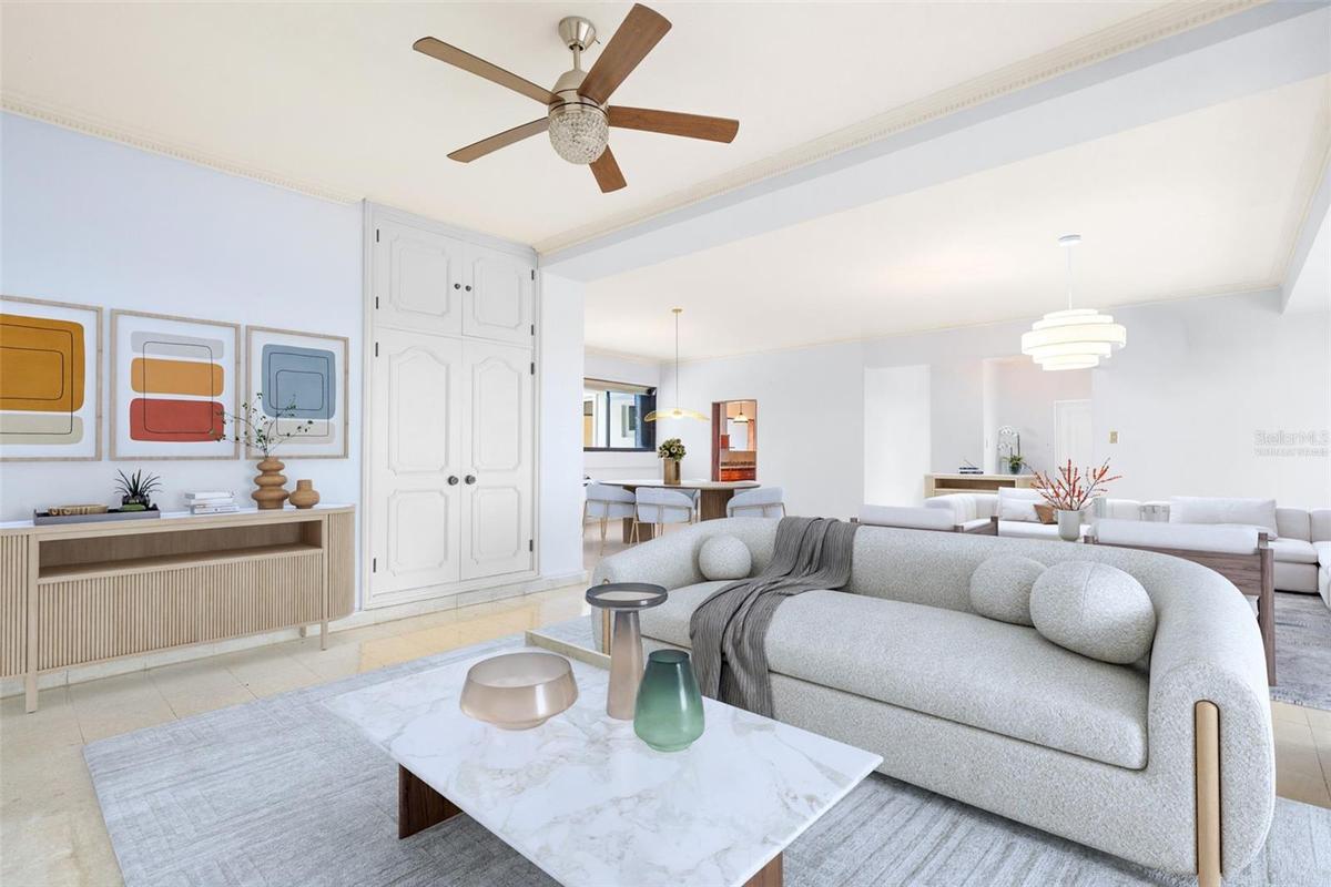Kings Terrace 5E | Living Room (Virtually Staged)
