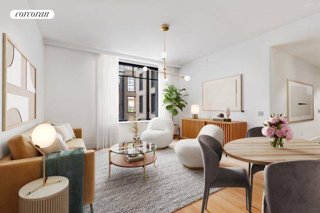 Over 75 Sold ! Residence 15F at Greenwich West is a generous one bedroom one bathroom condominium home with Southern and Eastern exposures capturing beautiful light.
