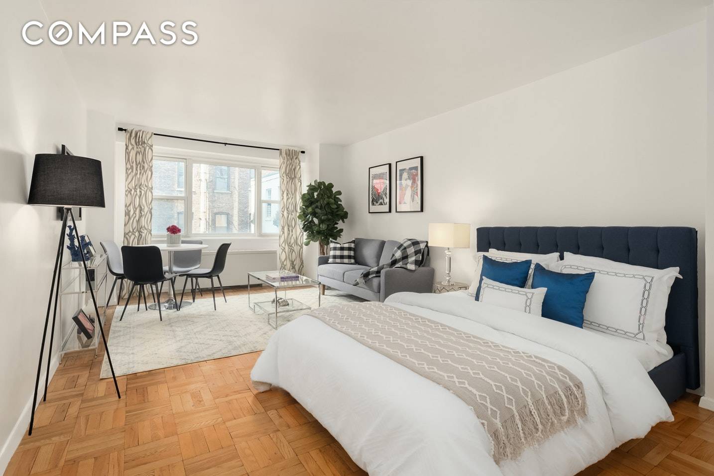 Located on charming West 12th Street in the West Village, this bright studio is in The John Adams, a full service mid century cooperative with excellent financials.