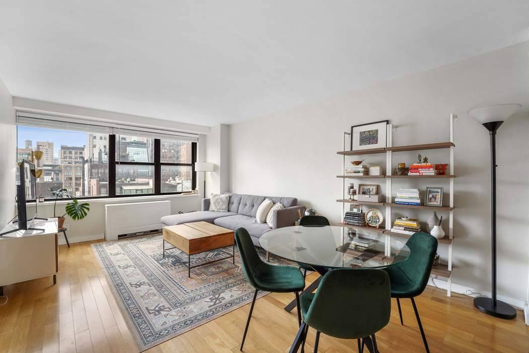 One bedroom perfection. This exceptional true one bedroom, one bath co op apartment offers a rare opportunity to embrace spacious, stylish living amidst the vibrant neighborhood of prime Flatiron.