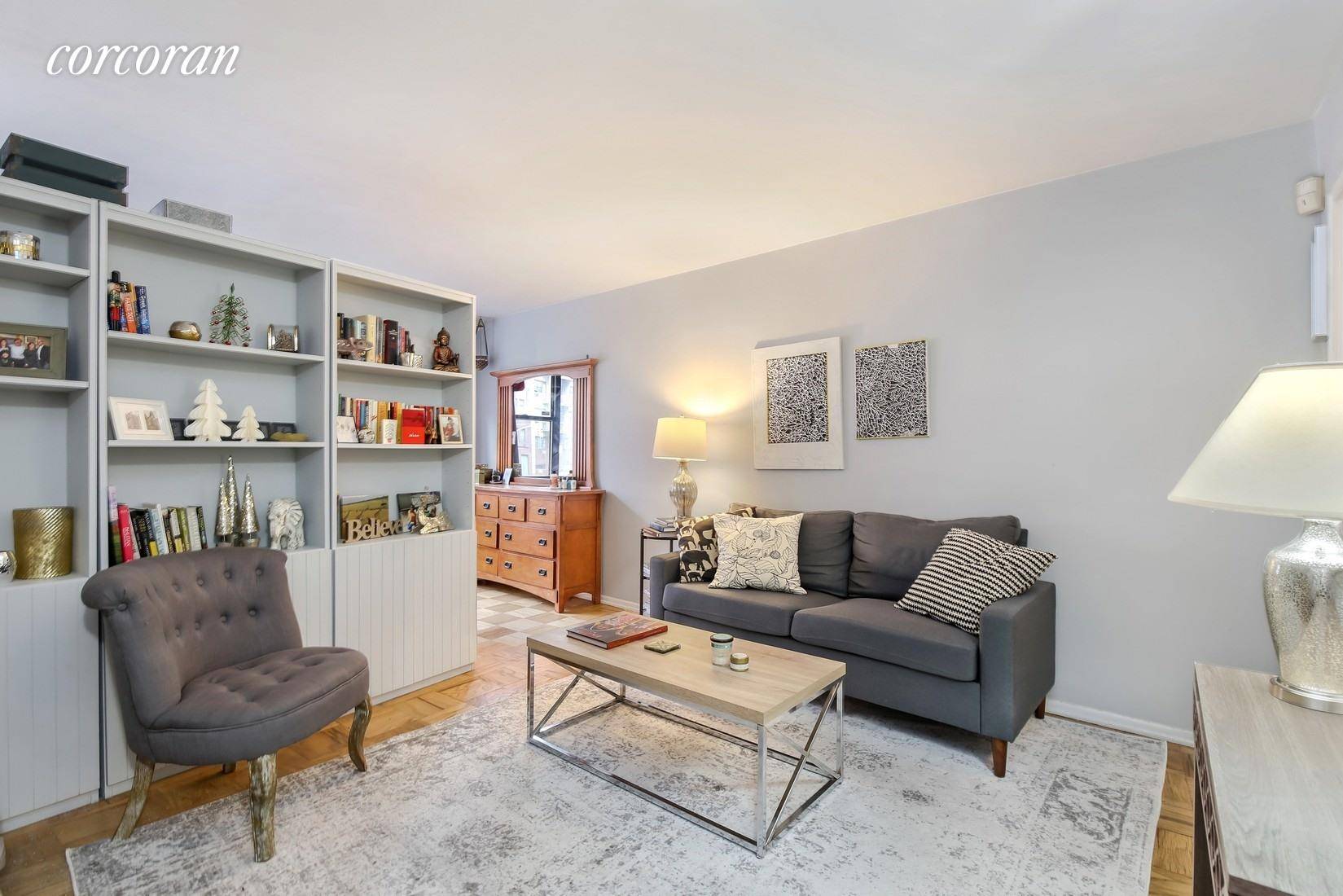 Welcome home to Unit 1B at The Crescent, 225 East 36th St, a luxury doorman co op in Murray Hill.