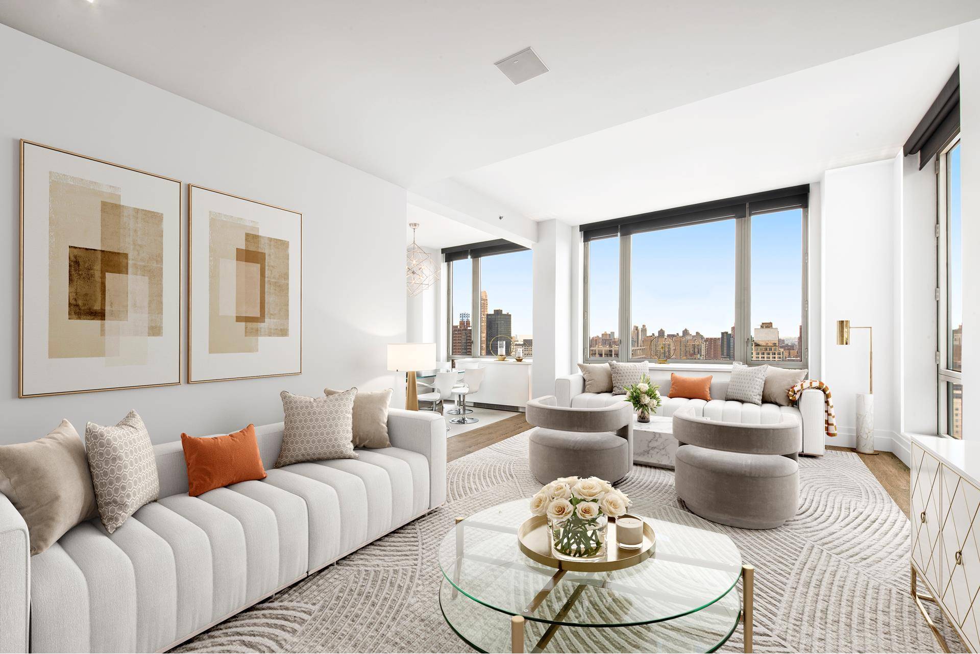 Renovated, Pristine Corner Residence with Manhattan Skyline and River Views !