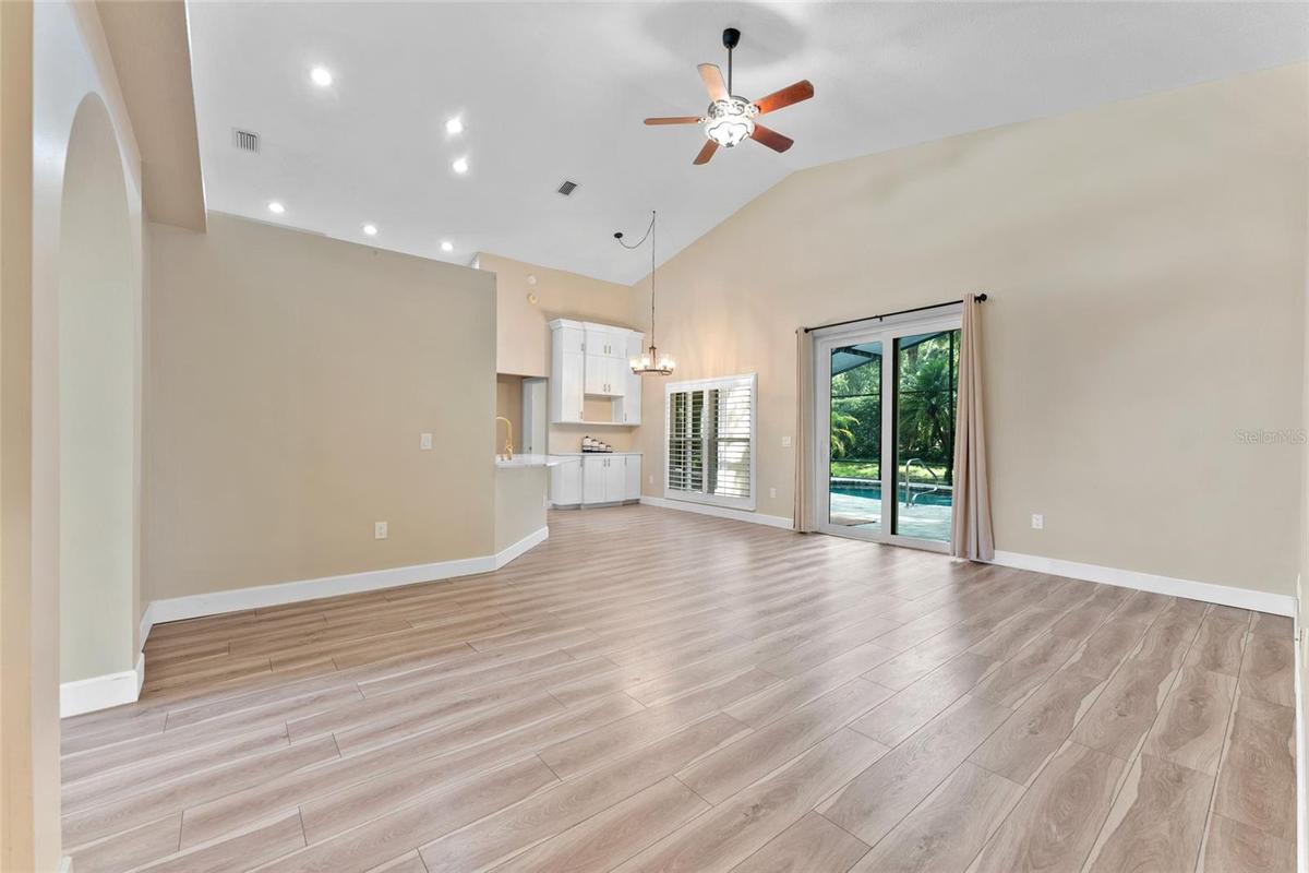 large entry living/dining area