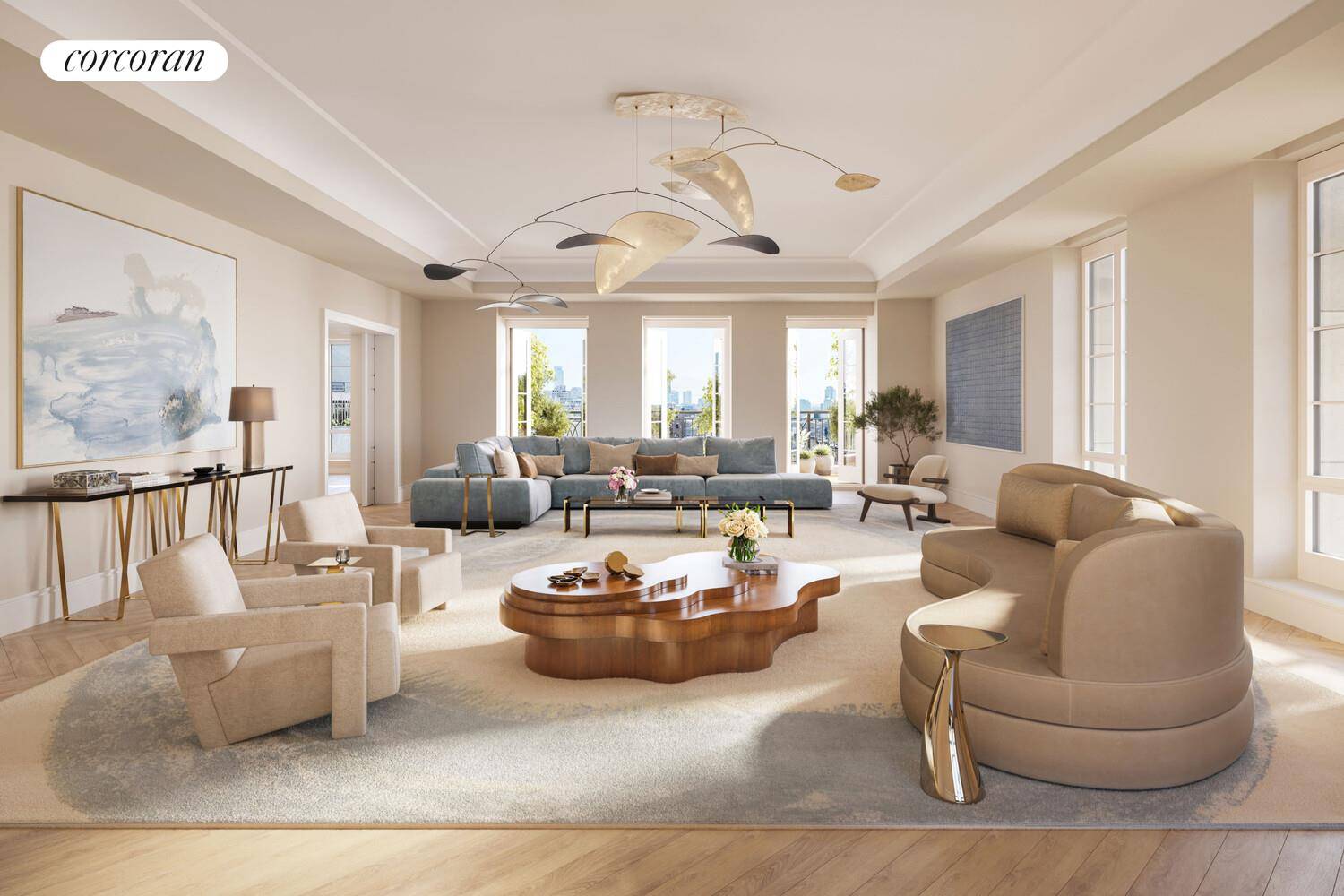 Sixteen Fifth Avenue PH2 Listing Description Penthouse 2 is a sprawling 6, 823 square foot duplex home with private outdoor space, offering five bedrooms and seven and a half baths.