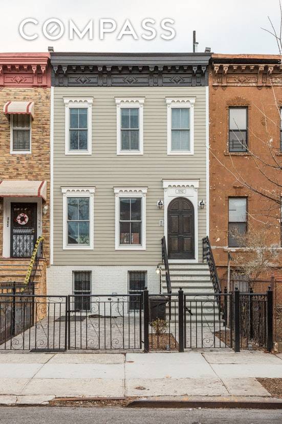 Welcome to 592 Hancock Street, a turn key 20' wide single family townhome with your own CURB CUT FOR PRIVATE PARKING.