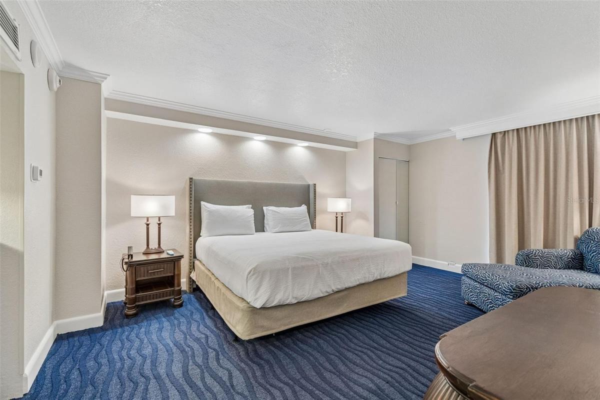 Primary bedroom with king bed
