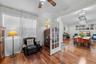 Office with French doors and easy access to the main living area.