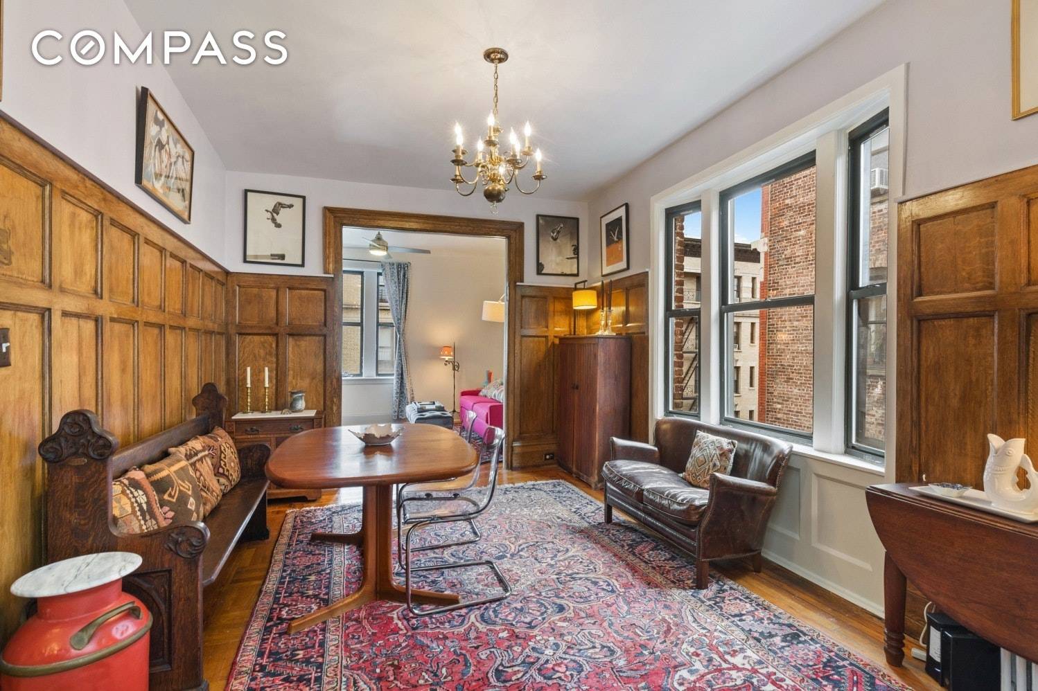 THE BEST OF BOTH WORLDS Rich, glorious prewar charm and fresh modern finishes live in perfect harmony here in this 4 room convertible 2 bedroom home.