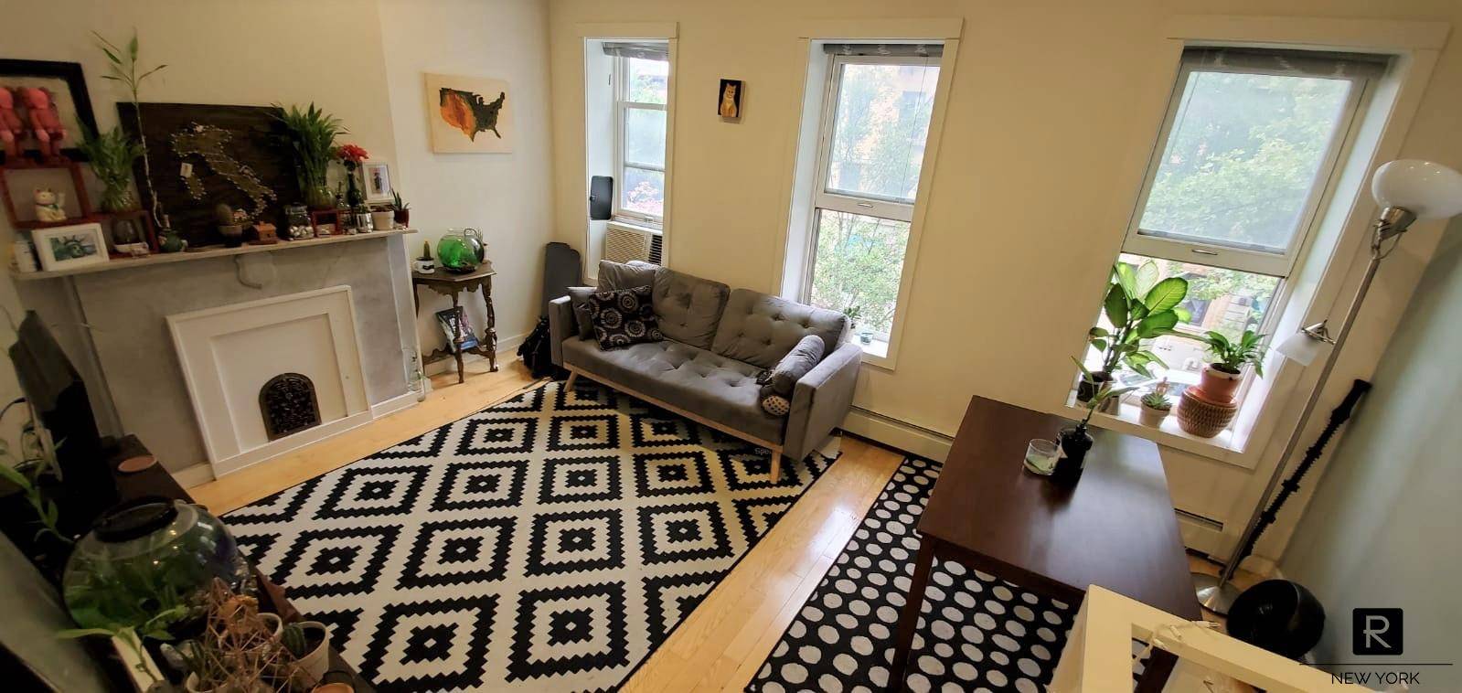 Spacious two bedroom apartment in beautiful tree lined block in Park Slope.