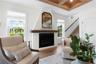 Fireplace in the living room
