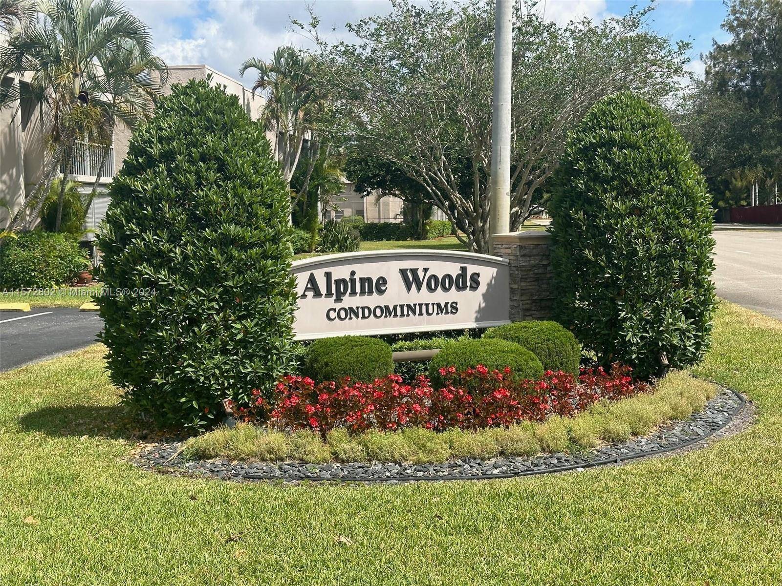 QUIET GARDEN CONDO IN ALPINE WOODS FANTASTIC HARD TO FIND 3BR 2BA ; UPGRADED CABINETS, CLOSETS, PORCELAIN FLOORS, STAINLESS STEEL APPL ; WASHER DRYER IN UNIT ; IMPACT WINDOWS, STEPS ...